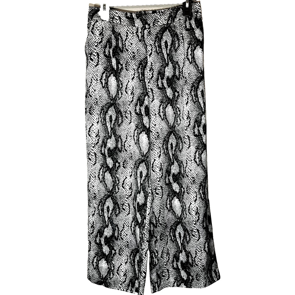 Only Palazzo‎ Pants Wide Leg Snakeskin print stretch EU38 sz M pockets